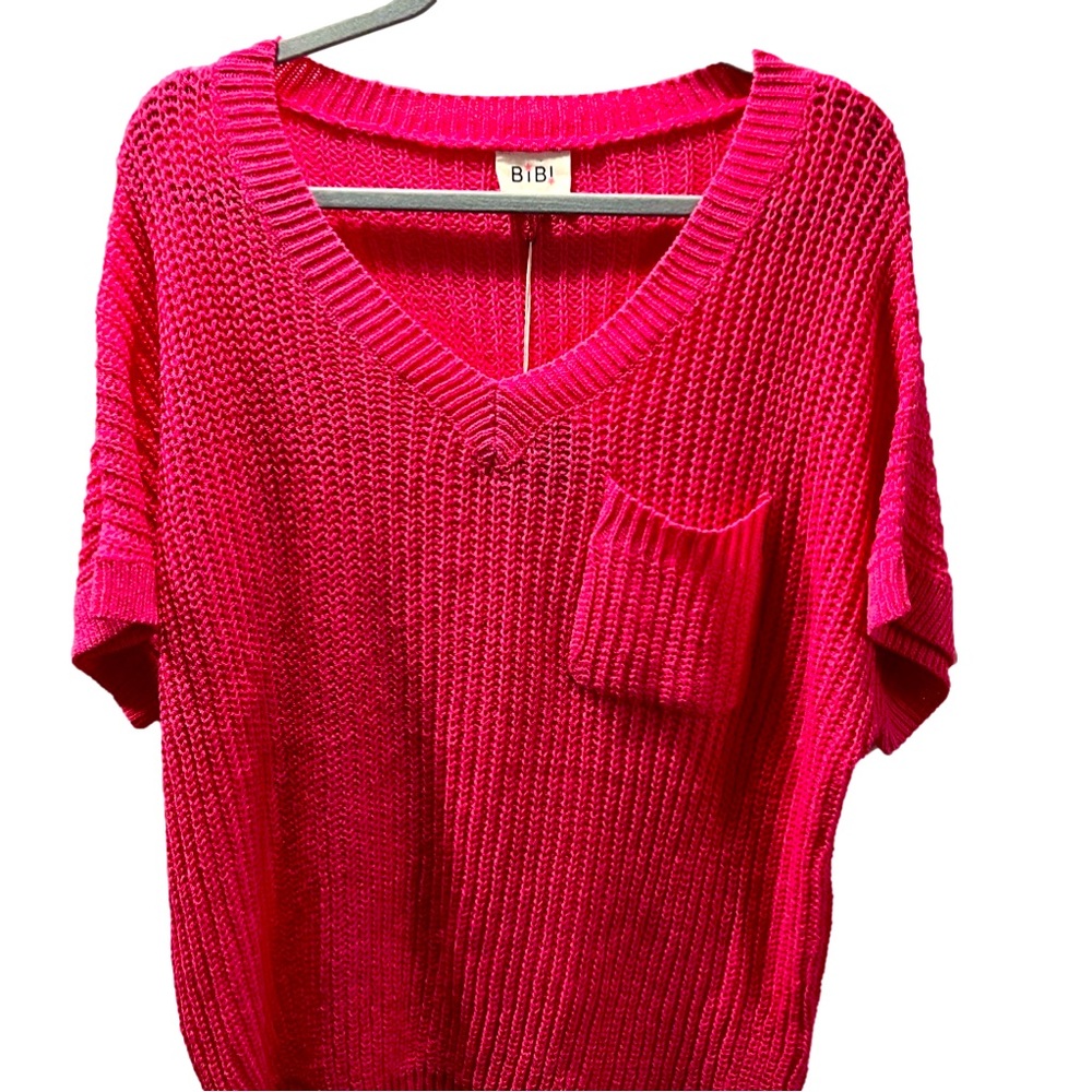 NWT BiBi|Vneck Short Sleeve|Size XL